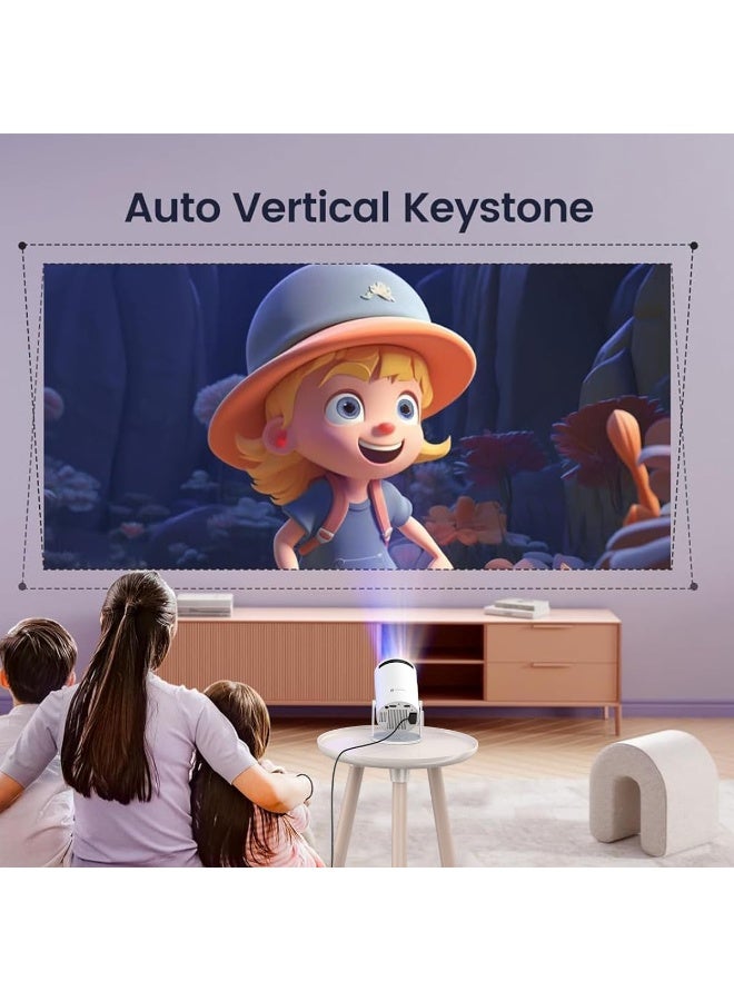 بورترونيكس Portronics Beem 440 Smart LED Projector with 720p HD Resolution, Rotatable Design, Built-in Streaming Apps (Netflix, Prime Video, Hotstar), 2000 Lumens, Screen Mirroring, 3 Watts Speaker (White) - Image 3